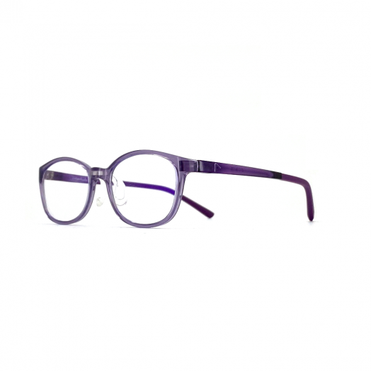interlude Blue Block Glasses For Kids FIT-2034R-Transparent Purple Frame With Purple Temple
