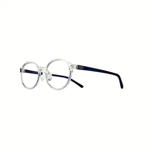 interlude Blue Block Glasses For Kids FIT-2033R-Transparent Gray Frame With Gray Temple