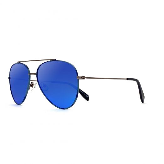 【Parent-Child Models】MyOB Hot Classics Aviator Sunglasses SMYB-1811-Silver Frame With Blue Lens