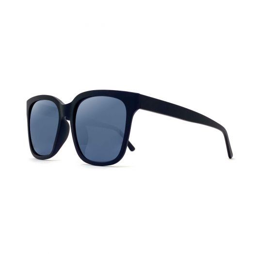 MyOB Polarized Classic Sunglasses SMYB-1812-Matte Blue Frame With Silver Flash Lens
