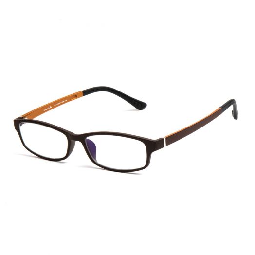 interlude Blue Block Glasses For Kids FIT-1540RP-Black Frame With Brown Temples