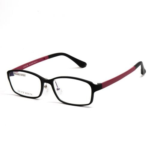 interlude Blue Block Glasses FIT-1537RP-Matte Black Frame With Red Temples