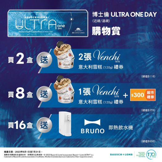 B&L ULTRA ONE DAY 8.6 Contact Lens