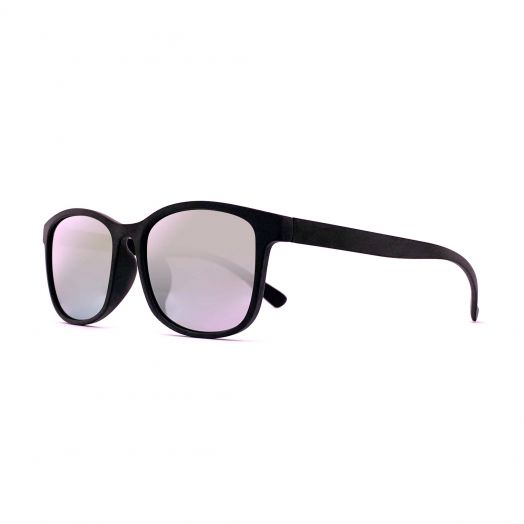 MyOB Polarized Mirrored Sunglasses SMYB-1825-Black Frame With Pink Lens