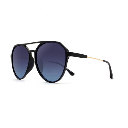 MyOB Stylish Sunglasses SMYB-1905A-Black Frame With Blue Lens