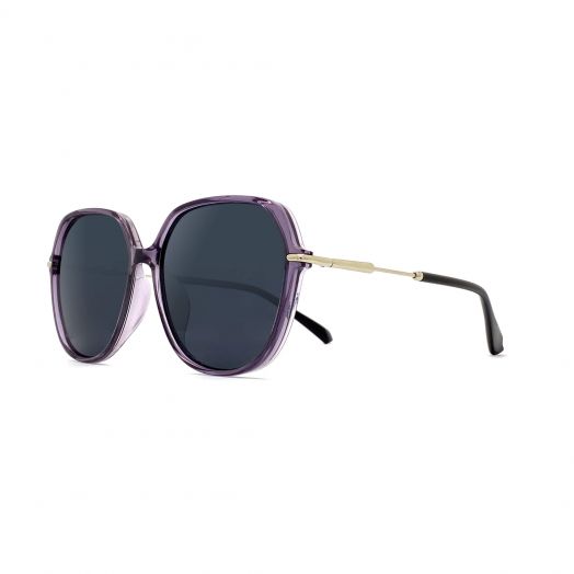 MyOB Stylish Sunglasses SMYB-1906A-Purple Frame With Gray Lens