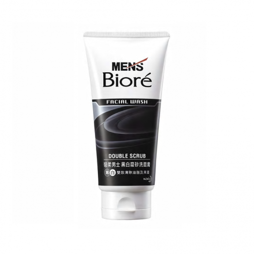 Biore Men's Black & White Facial Scrub (100g)  [Nearest Expiry Date 2023/12/14]