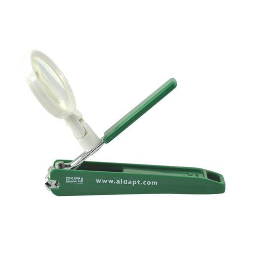 AIDAPT Nail Clipper with Magnifier - Green